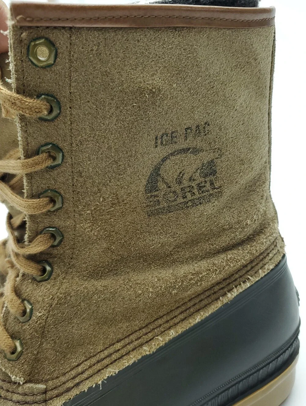 Vintage Sorel Kaufman Ice Pac Waterproof Suede Duck Winter Snow Boots Size 10